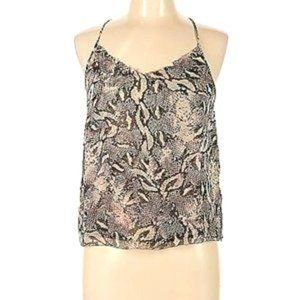 Paula Hermanny Women's 100% Silk Camisole Snake Skin Scale Print  Size Medium
